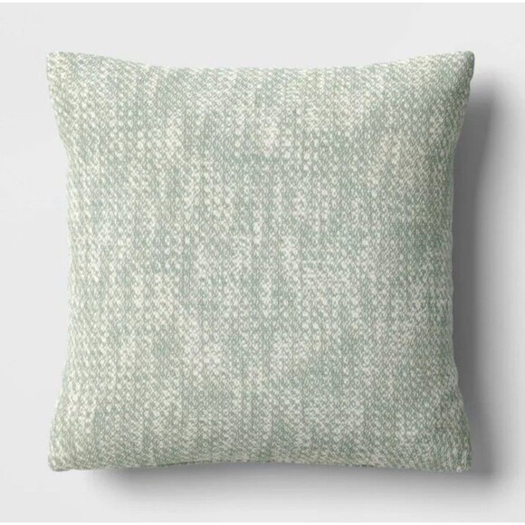Room Essentials Other - Textured Woven Cotton Square Throw Pillow Green - Room Essentials